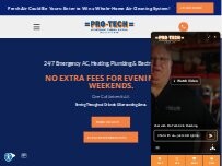 Website Screenshot Pro-Tech Air Conditioning & Plumbing Service