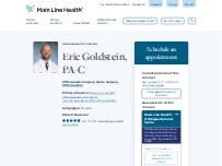 Website Screenshot Eric Goldstein, PA-C