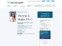 Website Screenshot Theresa A. Shafer, PA-C