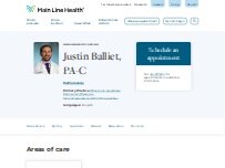 Website Screenshot Justin Balliet, PA-C