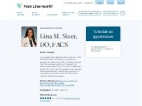 Website Screenshot Lina M. Sizer, DO, FACS
