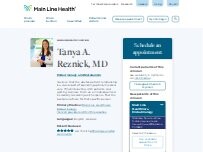 Website Screenshot Tanya A. Reznick, MD
