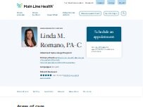 Website Screenshot Linda M. Romano, PAC