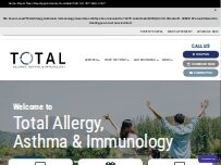 Website Screenshot Total Allergy, Asthma and Immunology - Central Orlando