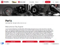 Website Screenshot City Toyota Parts Department