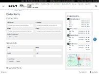 Website Screenshot Kia Parts Store