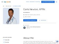 Website Screenshot Carla Newton, APRN