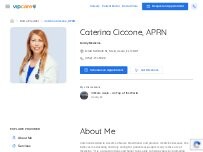 Website Screenshot Caterina Ciccone, APRN