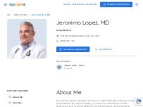 Website Screenshot Jeronimo Lopez, MD