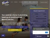 Website Screenshot Bud's Plumbing Heating Air Conditioning & Electric