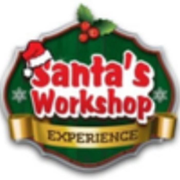 Santa's Workshop and Mrs. Claus' Christmas Shop Logo