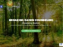 Website Screenshot Breaking Dawn Counseling, Roseanna Bodner LCSW, LLC