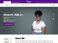 Website Screenshot Bianca E. Hall, DO