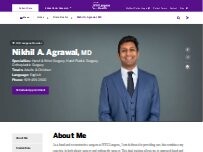 Website Screenshot Nikhil A. Agrawal, MD