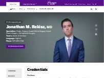 Website Screenshot Jonathan M. Bekisz, MD