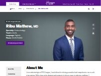 Website Screenshot Ribu Mathew, MD
