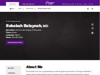 Website Screenshot Rebekah Belayneh, MD