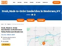 Website Screenshot TOGO'S Sandwiches