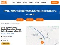 Website Screenshot TOGO'S Sandwiches