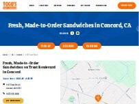 Website Screenshot TOGO'S Sandwiches