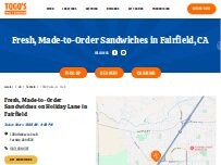 Website Screenshot TOGO'S Sandwiches