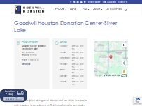 Website Screenshot Goodwill Houston Donation Center – Silver Lake