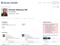 Website Screenshot Jafreen Sadeque, MD