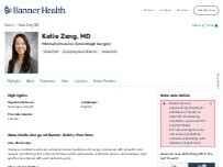 Website Screenshot Katie Wu Zeng, MD