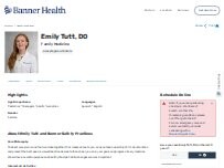 Website Screenshot Emily K Tutt, DO