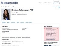 Website Screenshot Cynthia M Rekemeyer, FNP