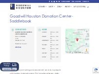 Website Screenshot Goodwill Houston Donation Center – Saddlebook