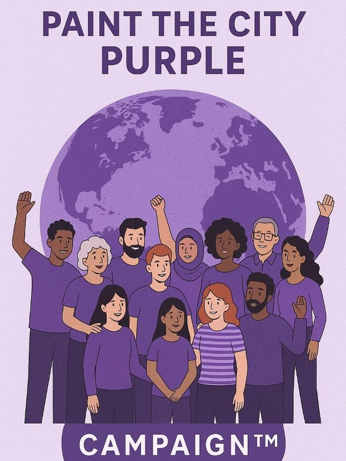 Images Paint the City Purple Campaign