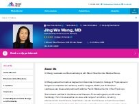 Website Screenshot Jing Wa Wang, MD