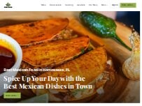 Website Screenshot El Mezcal Mexican restaurant