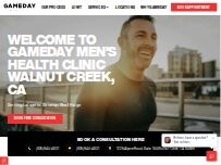 Website Screenshot Gameday Men's Health Walnut Creek, CA