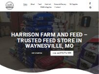 Website Screenshot Harrison Farm and Feed