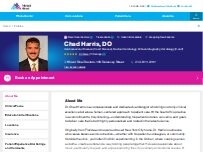 Website Screenshot Chad Harris, DO