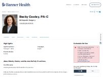 Website Screenshot Becky Renee Cooley, PAC