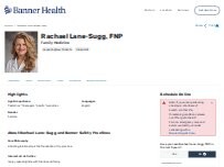 Website Screenshot Rachael Karen Lane-Sugg, FNP
