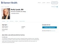 Website Screenshot Holly Nicole Laub, DO