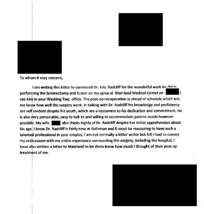 Images Progressive Spine & Orthopaedics - Dr Kris Radcliff - Somers Point