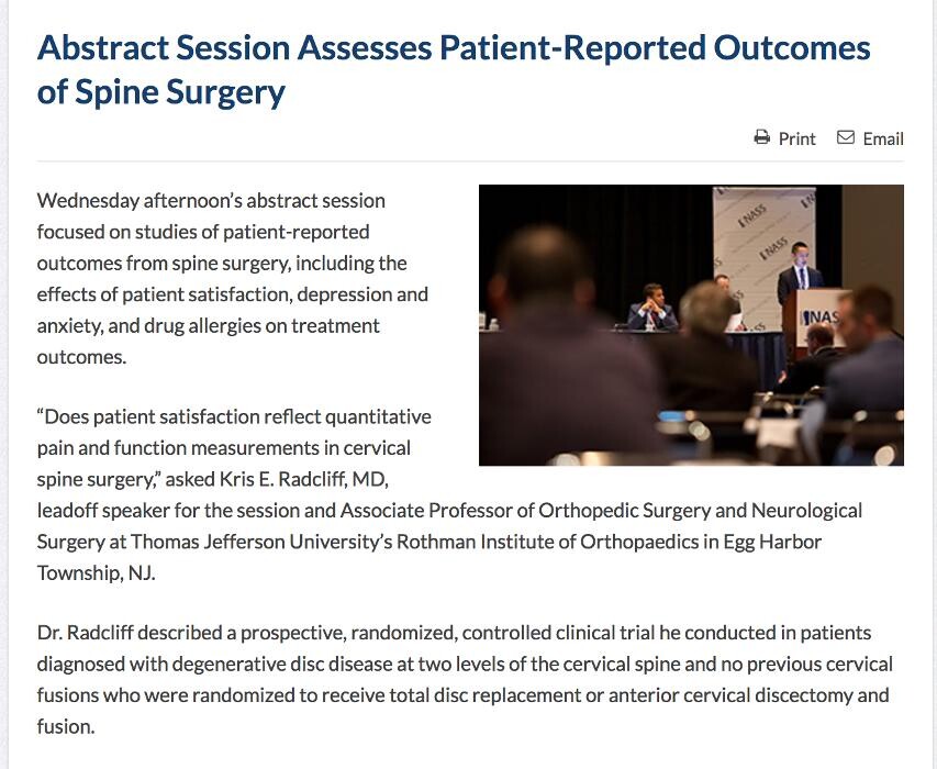 Images Progressive Spine & Orthopaedics - Dr Kris Radcliff - Somers Point