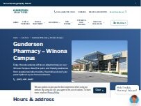 Website Gundersen Pharmacy - Winona Campus