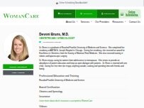 Website Screenshot Devoni Bruns, MD