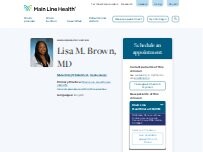 Website Screenshot Lisa M. Brown, MD