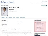 Website Screenshot Colin Gold, MD