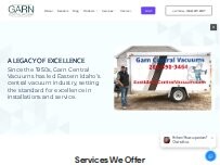 Website Screenshot Garn Central Vacuums
