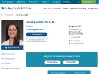 Website Screenshot Janelle Green, PA-C