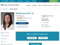 Website Screenshot Melody Duong, PA-C