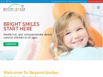 Website Screenshot Beyond Smiles Pediatric Dentistry